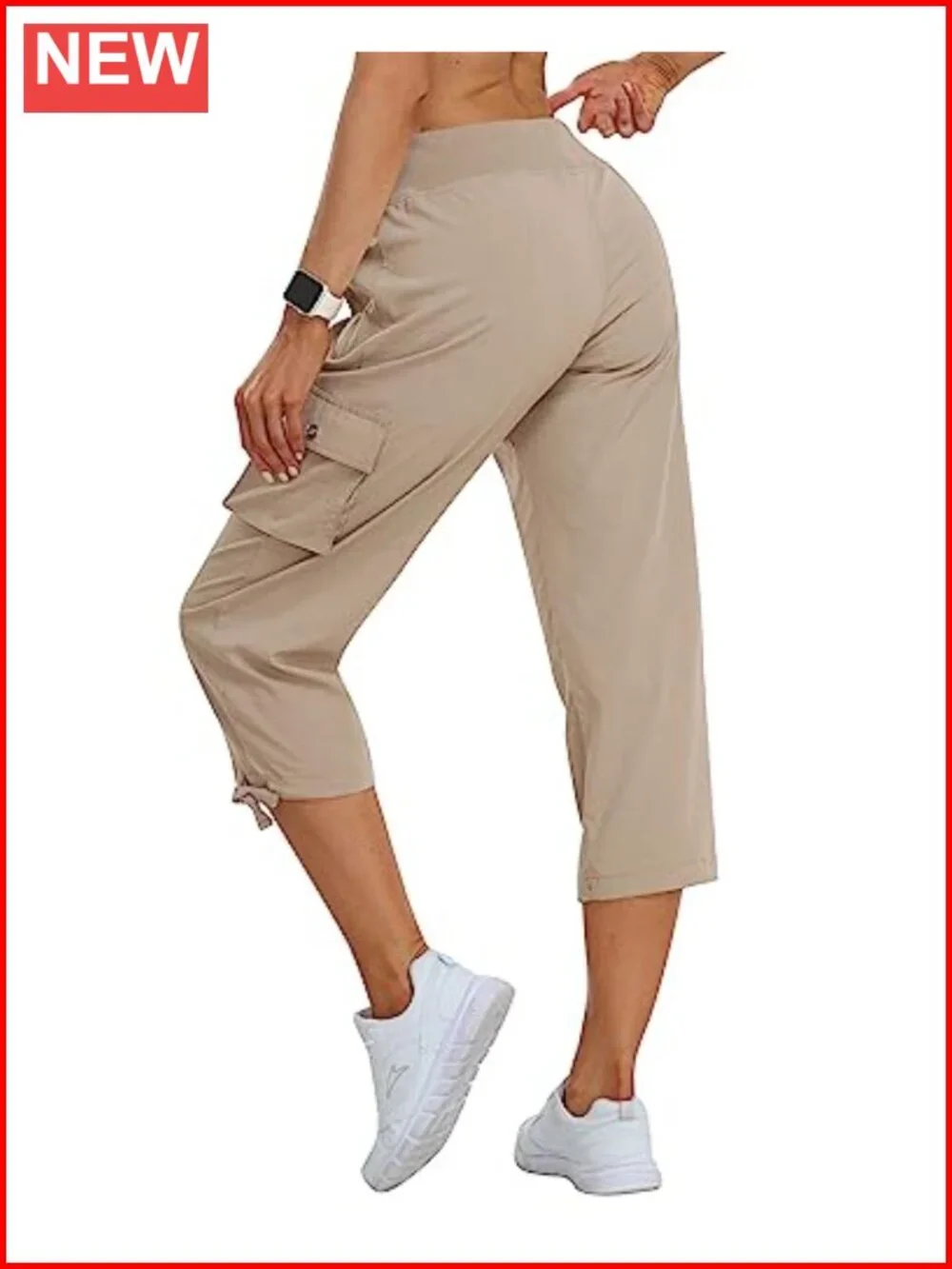 Women's Cargo Capris Hiking Pants Lightweight Quick Dry Outdoor Travel Athletic